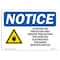 Signmission OSHA Notice Sign, 7" Height, Rigid Plastic, Attention ESD Protected Area Sign With Symbol, Landscape OS-NS-P-710-L-10200 - alternate 1
